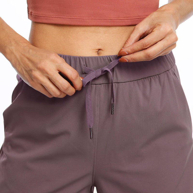 Willit Womens Athletic Hiking Running Shorts for Women Yoga Workout Gym Quick Dry Shorts with Pockets Brown XS - Image 5